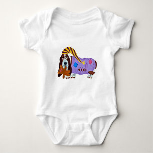 Basset Hound en pyjama body bébé