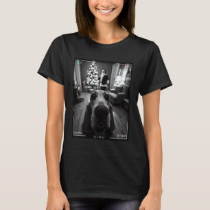 Basset Hound erwischt Weihnachtsmann auf der Kamer T-Shirt