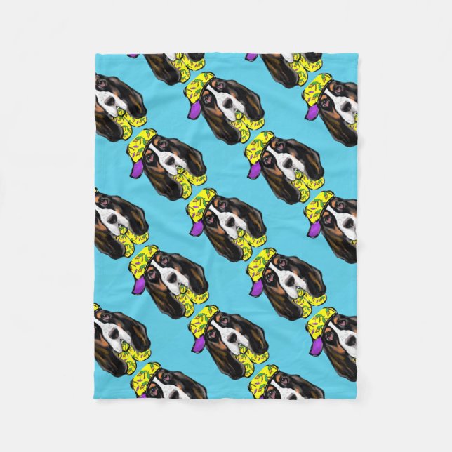 Basset Hound Fleecedecke (Vorderseite)