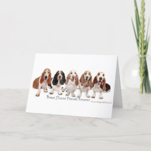 Basset Hound Friends Forever Karte
