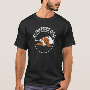 Basset Hound Friendship Circle Dog Owner Pub Slog T-Shirt