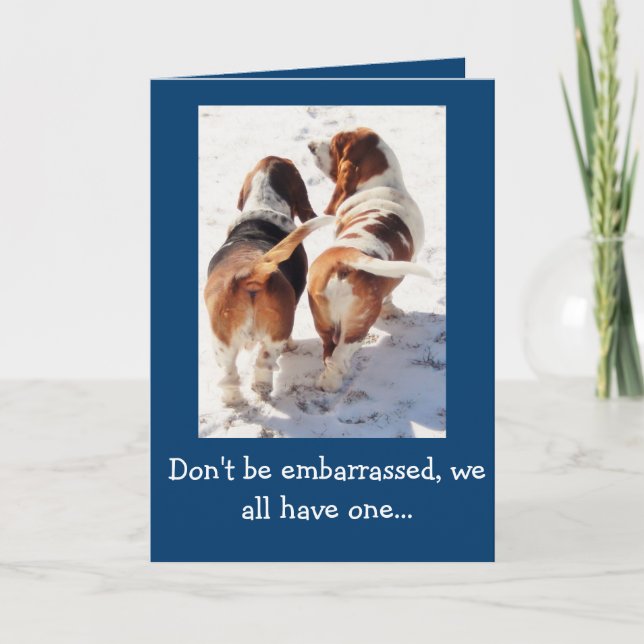 Basset Hound Geburtstagskarte Karte (Vorderseite)