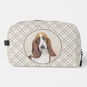 Basset Hound Gemälde Tri Dreifarbig Süßer Hund Kun Waschbeutel