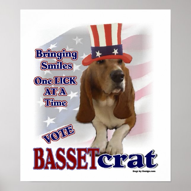 Basset Hound Geschenke Poster (Vorne)