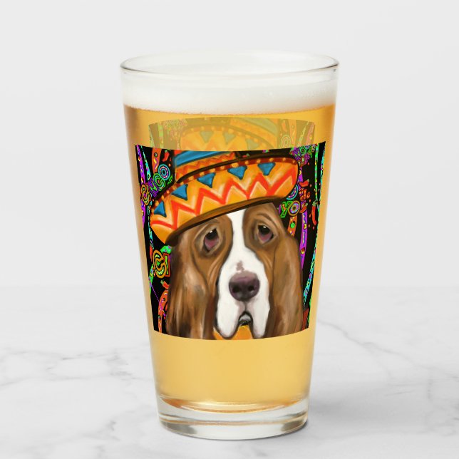 BASSET HOUND GLAS (Vorne (Gefüllt))