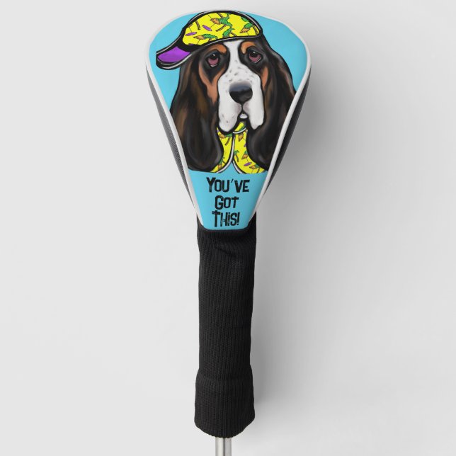 Basset Hound Golf Headcover (Vorderseite)