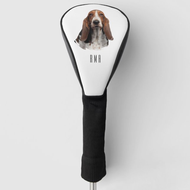 Basset Hound Golf Headcover (Vorderseite)