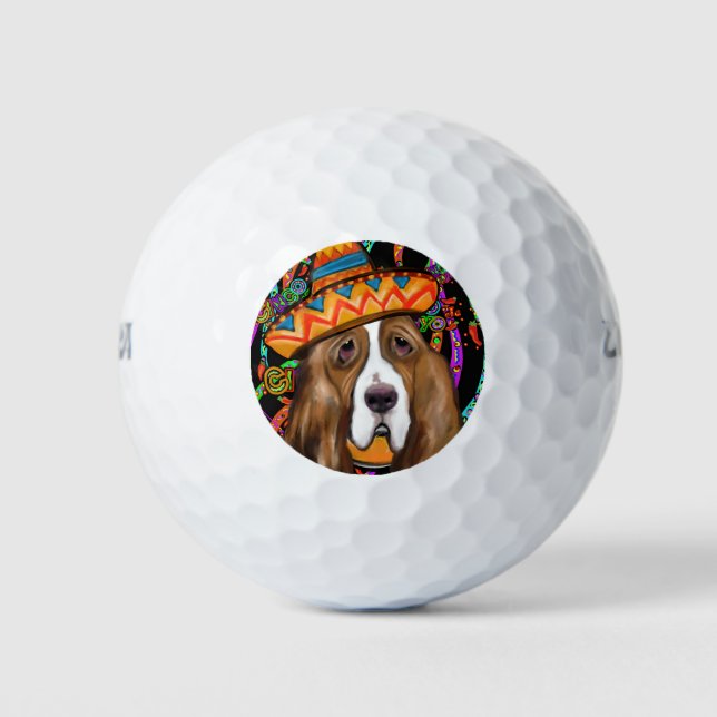 BASSET HOUND GOLFBALL (Vorderseite)