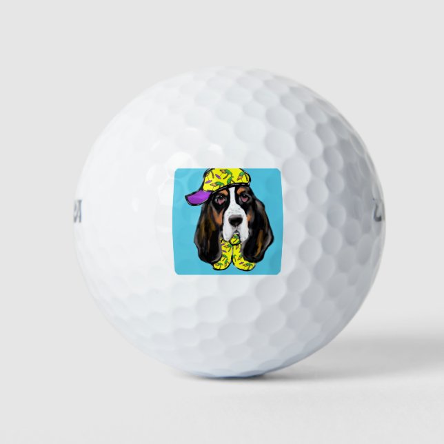 Basset Hound Golfball (Vorderseite)