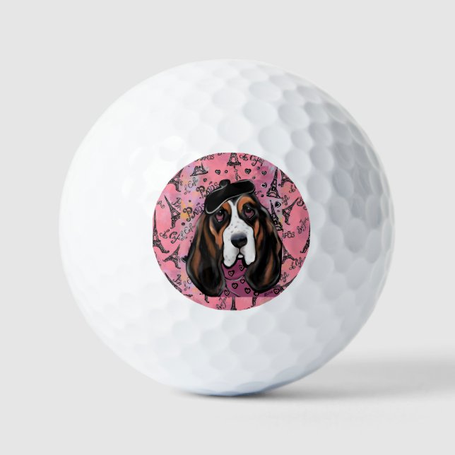 Basset Hound Golfball (Vorderseite)