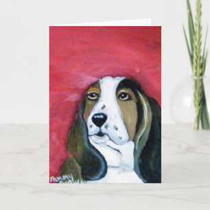 Basset Hound Greeting Karte