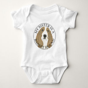 Basset Hound große Schwester Baby Strampler