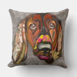 Basset Hound handbemalt Kissen