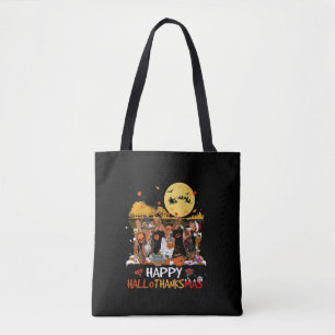 Basset Hound Happy Hallothanksmas Halloween Danke Tasche