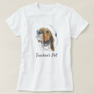 Basset Hound Happy Hund Zeichne Personalisiert T-Shirt