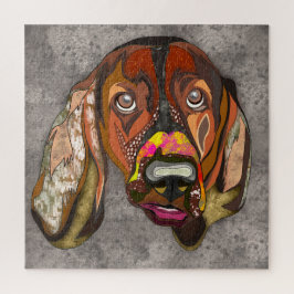 Basset Hound hässlich gegenüber Jigsaw Puzzle