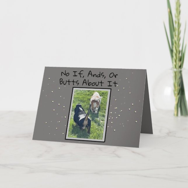 Basset Hound Hintern Funny Birthday Card Karte (Vorderseite)