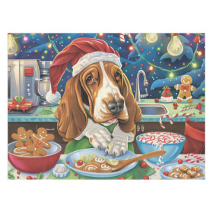 Basset Hound Holiday Baking: Festliche Weihnachten Tischdecke