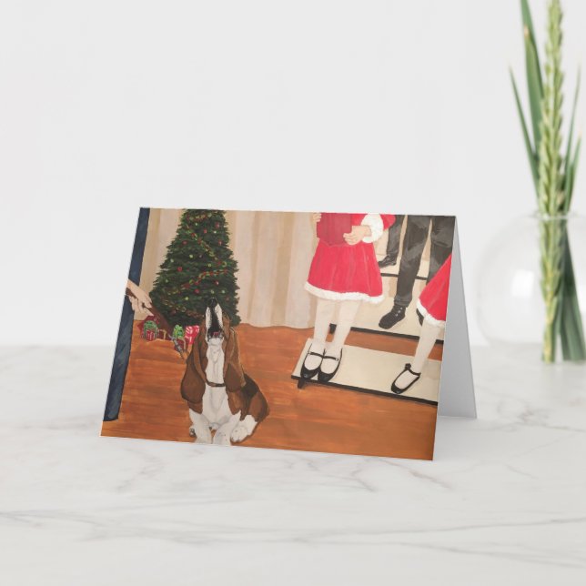Basset Hound Holiday Konzert Blankokarte Karte (Vorderseite)