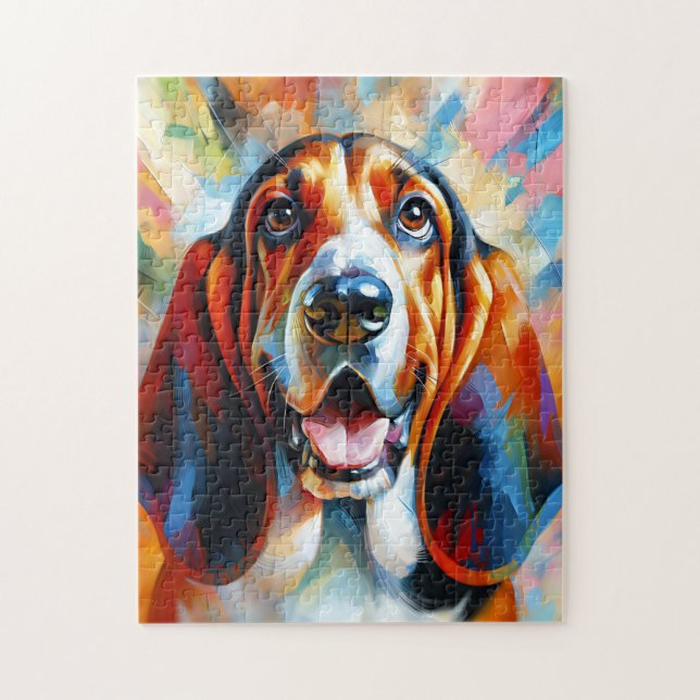 Basset Hound Hund Acrylic Print Dog Lover Geschenk (Vertikal)