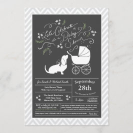 Basset Hound Hund Baby Duschgeschlecht neutral Einladung