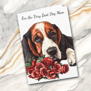 Basset Hound Hund, du lässt meinen Schwanz wedeln Feiertagskarte