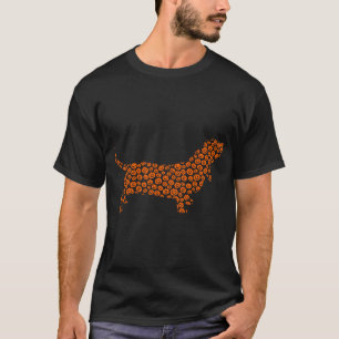 Basset Hound Hund Silhouette Halloween Kostüm T-Shirt
