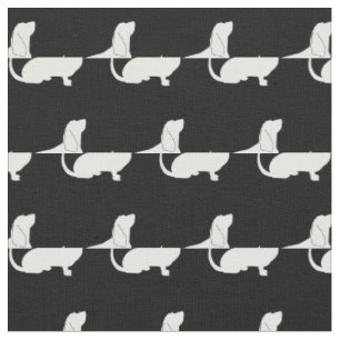 Basset Hound Hund Silhouette Stoff