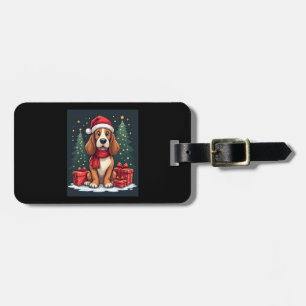 Basset Hound Hund Weihnachten Party Santa Dog Love Gepäckanhänger