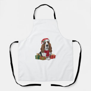 Basset Hound Hund Weihnachten Party Santa Dog Love Schürze