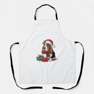 Basset Hound Hund Weihnachten Party Weihnachten We Schürze