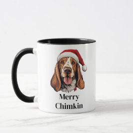 Basset Hound Hund Weihnachtsmannmütze Weihnachten Tasse