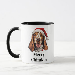 Basset Hound Hund Weihnachtsmannmütze Weihnachten Tasse