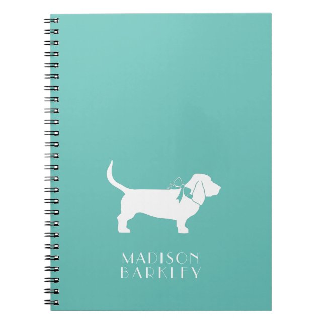 Basset Hound Hund Welpe Notizblock (Vorderseite)