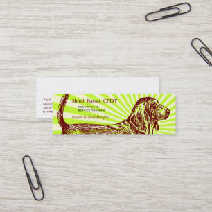 Basset Hound-Hundeexplosion Mini Visitenkarte