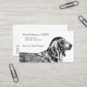 Basset Hound-Hundegeschäft Visitenkarte
