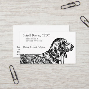 Basset Hound-Hundegeschäft Visitenkarte
