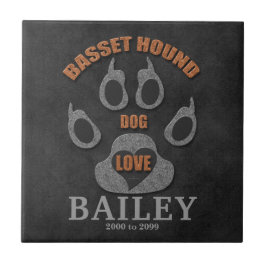 Basset Hound-Hundezucht-Denkmal-Fliese Fliese