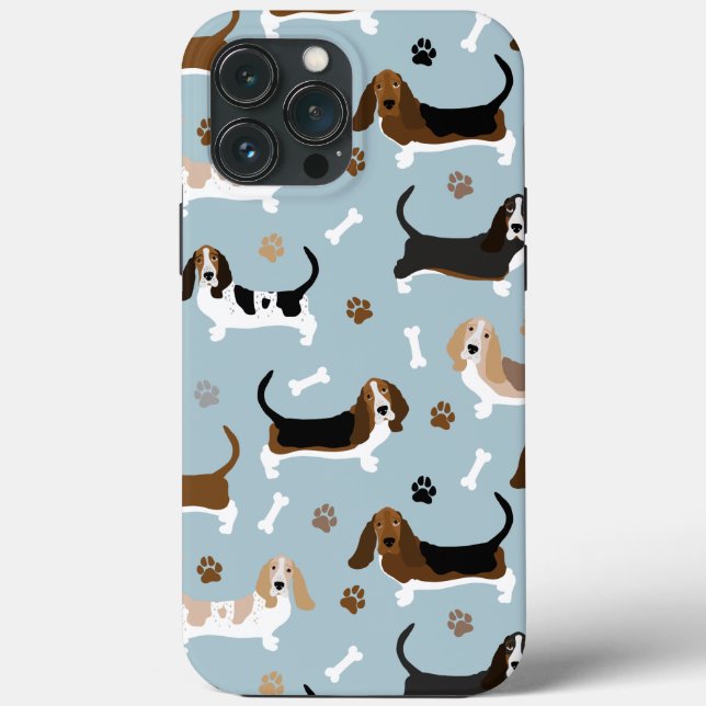 Basset Hound Hundknochen und Paare Case-Mate iPhone Hülle (Rückseite)