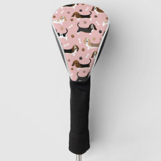 Basset Hound Hundknochen und Paare Golf Headcover