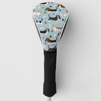 Basset Hound Hundknochen und Paare Golf Headcover