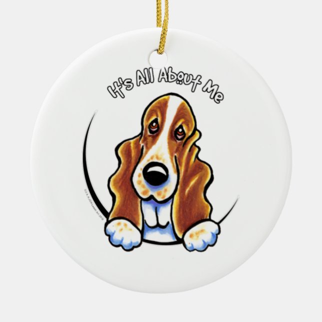 Basset Hound IAAM Keramikornament (Vorne)