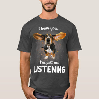 Basset Hound ich höre, dass du nicht hörst T-Shirt