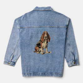 Basset Hound Jeansjacke