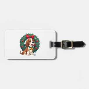 Basset Hound Jingle Bells Gepäckanhänger
