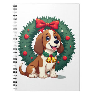 Basset Hound Jingle Bells Hund Notizblock