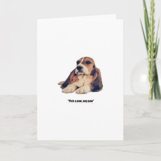 Basset-Hound-Karte Karte (Vorderseite)