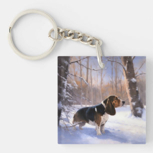 Basset Hound Laisser neiger Noël