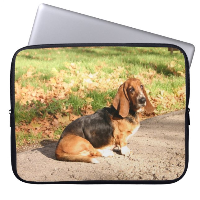 Basset Hound Laptop Case (Vorderseite)