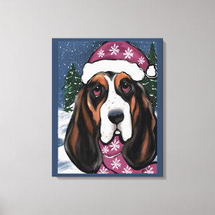 BASSET HOUND LEINWANDDRUCK